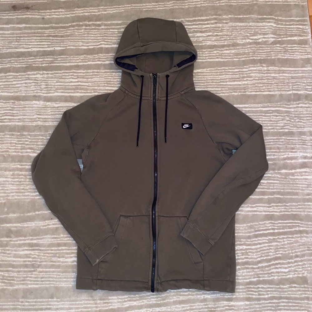 Nike green zip up hoodie